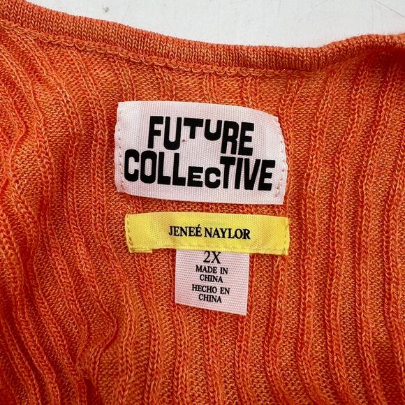 Future Collective x Jenee Naylor Orange Ombre Open Back Maxi Dress - Picture 3 of 8